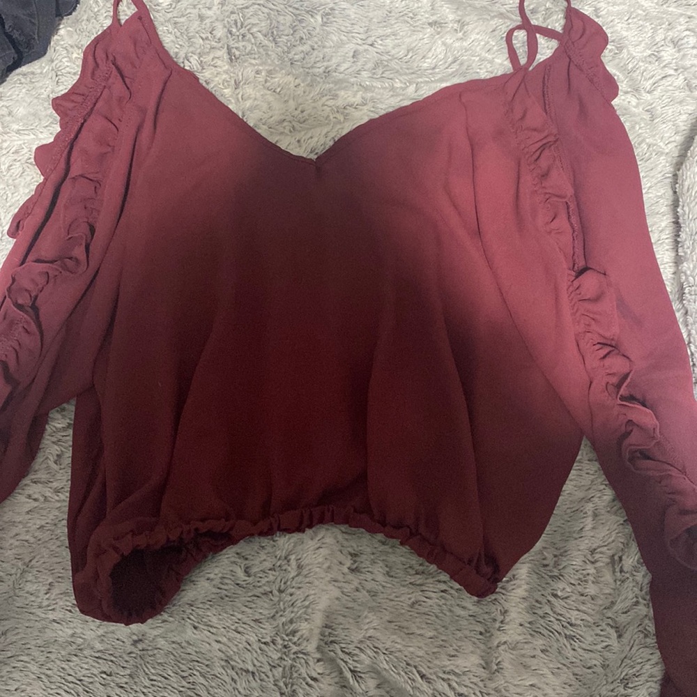 Burgundy shirt
